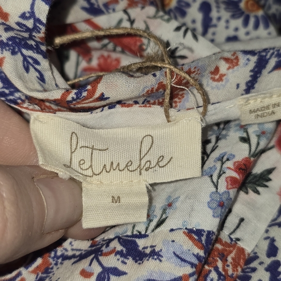 Anthropologie Let Me Be Patchwork Printed Jumpsuit in Multicolor Overalls Size M - Picture 6 of 8